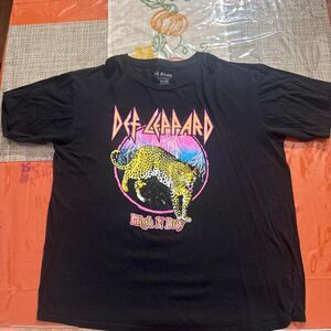 Men's Def Leppard Black T-shirt 2XL